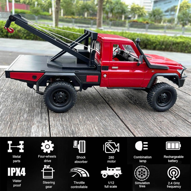 HLSFWDRIVE MN82T RC Crawler 1/12 RC Truck with Crane Hook