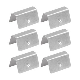 Flaconi Car Weatherproof Guide Plate Channel Steel, Clip for Wind Deflector, Mounting Clip for the Wind Deflector, Made of Stainless Steel, Suitable for Various Car Models (6 Pieces)