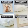 speecheese Komm kuscheln Kissen mit Leinenoptik mit Kaninchen Weiches ZierKissen