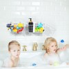 VEGEVIGI Metal Bath Toy Holder, Hanging Bathtub Toy Storage, Wall