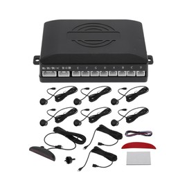 Motoforti Universal Car Auto Vehicle Reverse Backup Radar System Reverse Parking Sensors Alarm Buzzer Reminder Distance Detection Black 6Parking Sensors