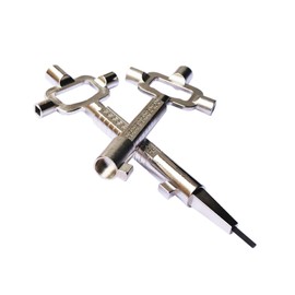 Cohentbliss Set of 2 Universal Construction Site Keys, Architect Keys, Construction Keys, Long and Short Construction Keys with Measuring Scale, Door Opening Tool for Opening, Mortise Cylinder Lock