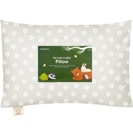 Toddler Pillow with Pillowcase - 13x18 My Little Cuddly Pillow, Viscose Derived From Bamboo Nursery Toddler Pillows for Sleeping,Kids Pillow,Small Travel Pillows,Mini Toddler Bed Pillow (Meadow)