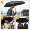 TechRise Umbrella Windproof Travel Umbrella: 10 Ribs Automatic Compact Strong
