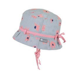 Sterntaler Girls Hat with Ties and Heart Pattern, Grey (light grey 518)