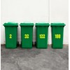 Wheelie Bin Numbers 1-999 (and/or. Letters A-Z) 2 Sets Waterproof
