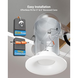 Sunco 12 Pack Recessed Lighting 6 Inch, LED Can Lights, Curved Cone Retrofit Recessed Lighting, 1000 LM, Selectable CCT 2700K/3000K/4000K/5000K/6000K, 10W (75W Equivalent), Dimmable ETL.