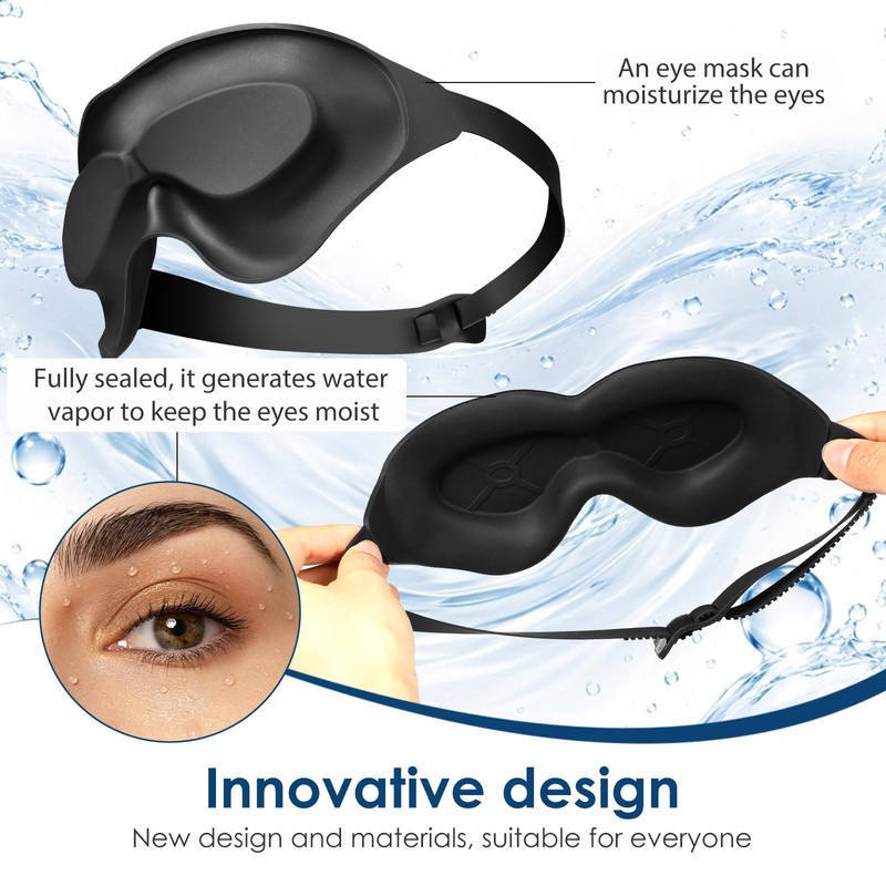 Sleep Masks Designed to Relief Dry Eyes, Upgraded 3D Silicone