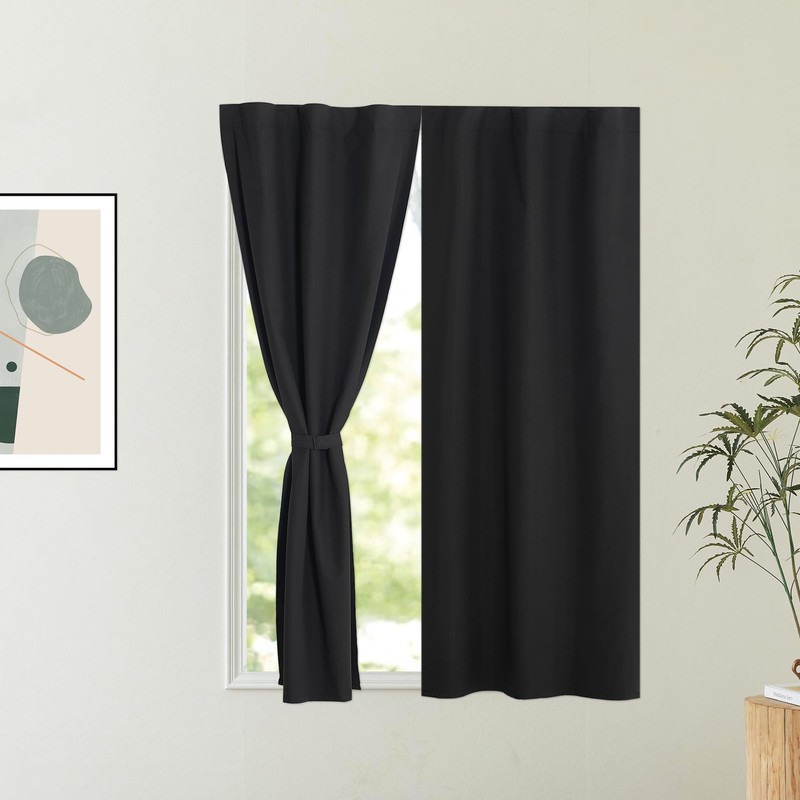 NICETOWN Full Blackout Door Curtain for Cordless Roller Window Covering