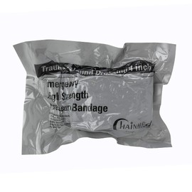 ASA TECHMED 5 Pack Emergency Trauma 4" Israeli Style Bandage, Combat Military Style Battle Wound Dressing First Aid IFAK