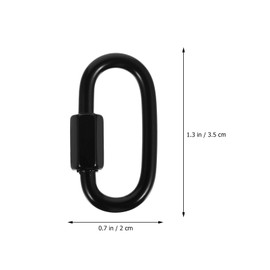 iplusmile Quick Chain Links, 8pcs Stainless Steel Chain Links D Shape Locking Quick Chain Repair Links Quick Links Heavy Duty Trailer Safety Locking for Outdoor Camping Equipment Supplies Black