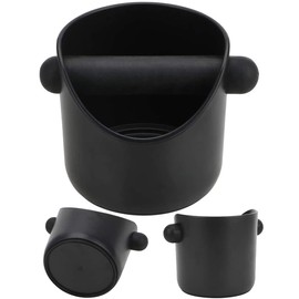 Modern Espresso Knock Box, Coffee Knock Box Espresso Dump Bin for Coffee Grounds with Removable Knock Bar and Non-Slip Base Shock, Coffee Knock Container Espresso Box, Durable Barista Style