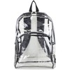 Eastsport Clear Backpack, Fully Transparent with Adjustable Colorful Padded Straps