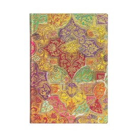 Paperblanks, Brocaded Paper, Bavarian Wild Flower, Flexi, Midi, Lined, 100 GSM: Flexi Softcover, 100 gsm, Ribbon Marker, Pouch, Book Edge Printing