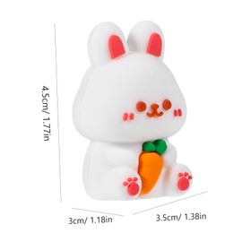 SAFIGLE Cute Bunny Pencil Sharpener Handheld Manual Sharpener for Eyeliner Pencils Lightweight Portable Design for Office Home School Use Carrot