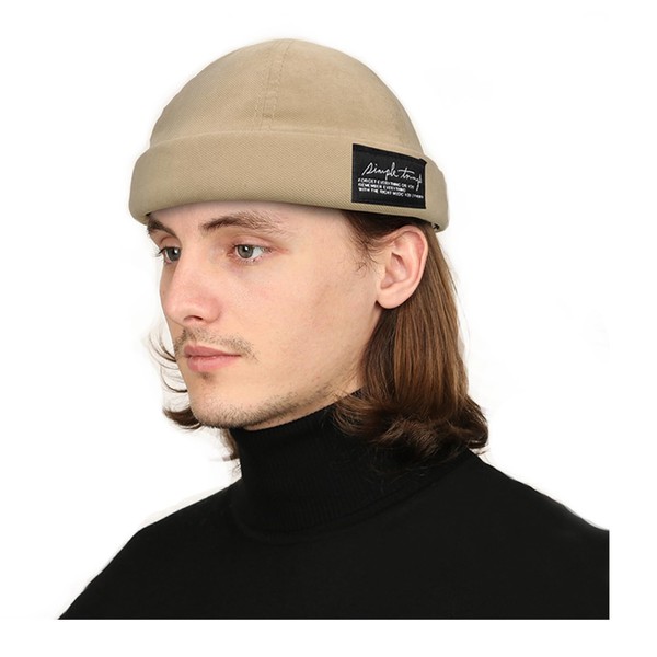 Minicloss Docker Cap Men's Women's Hat, Corduroy Brimless Hat, Summer