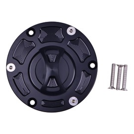 YUXSOUQ Keyless Fuel Gas Cap Compatible with Kawasaki EX250 EX300 Ninja, ER250 ER300 Z250 Z300 Z250SL, Aluminum