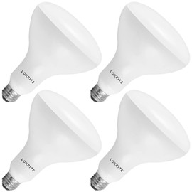 Luxrite BR40 LED Light Bulbs, 85W Equivalent, 6500K Daylight White, Dimmable, 1100 Lumen, LED Flood Light Bulb, 14W, E26 Medium Base, Indoor/Outdoor - Perfect for Office and Recessed Lighting (4-Pack)