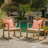 Christopher Knight Home Selma Acacia Rocking Chairs with Cushions, 2-Pcs