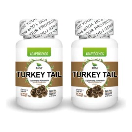 Turkey Tail, 200 Cápsulas (2 Frascos 100 Cap C/u) Sabor Natural
