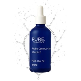 PURE. Scalp & Hair Growth Oil – Repair Treatment with Castor, Jojoba, Coconut & Vitamin E – Hot Oil Hair Treatment for Dry Scalp & Prevents Loss, Perfect for Men and Women – Vegan 100 ML