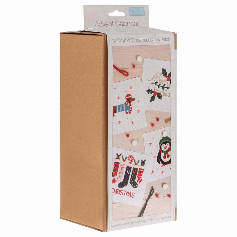 Crafty Capers Christmas Cross Stitch Kits | Filled Advent Calendar