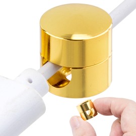 HINZIC 1Pcs Cable Anchors for Desk Organization, Metal Cord Management, Adhesive Wire Holder, Adjustable Phone Charger Clip for Nightstand Desktop Wall Office Home - Gold