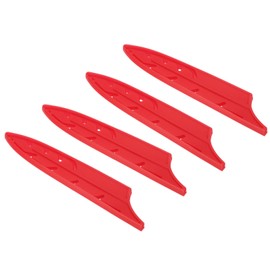 PATIKIL ABS Safety Knife Cover Sleeves for 5" Paring Knife, Universal Chopping Edge Guard Blade Protector Sheath for Kitchen Bar, Red, 13cm L, Pack of 4