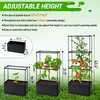 2 Packs Raised Garden Bed Tomato Planter Box with Trellis,