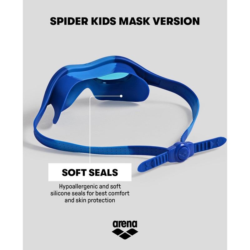 Arena Unisex Kids' Spider Swim Mask, Smoke Gray