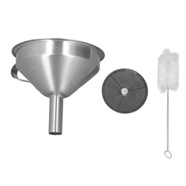 Fafeicy Industrial Funnel, Stainless Steel, Large, with Strainer and Brush, for 3D Printer, Lab, Kitchen