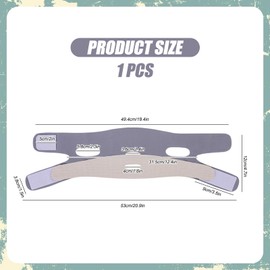 Anti Schnarchen Kinnriemen, Verstellbares Schnarchstopper, Gesichtsformung Gurt, Doppelkinn Schlankheitsgürtel, Verstellbares Schnarchen Verhindern, Geeignet für Männer und Frauen (Grau)