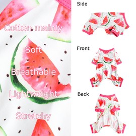 Dog Clothes for Small Dogs Boy Girl, Dog Pajamas Tiny Chihuahua Yorkie Spring Summer Shirt, Cute Puppy Outfit Pjs Jumpsuit Cat Onesie Apparel Pet Clothes