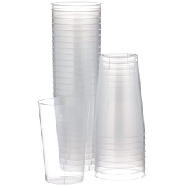 Papstar Trinkbecher / Plastikbecher (25 Stück) 0.3 l aus Polystrol-Kunststoff, Ø 7.8 x 11.8 cm, transluzent, unzerbrechlich, spülmaschinenfest und wiederverwendbar für Events und für unterwegs #16147