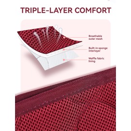 Harrison Howard General Purpose Horse Saddle Pad English All Purpose Saddle Pad for Horses Cushioning Back Support for Horse Riding Burgundy