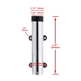 Manifish Marine Boat Yacht Stainless Steel Side Mounted/Transom Mounted Fishing Rod Holders with Weld Brackets