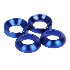 UHDFBDHF Titanium M6 Bolt Screw Concave Convex Washer Pack of 4 (Blue)