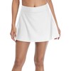 beautyin Women White Swim Skirt Bathing Suit Bottom Skort Quick