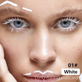 White mascara for eyelashes Waterproof,Royal Eyelash Mascara Long lasting Charming Voluminous Cruelty Free Vegan Eye Makeup Eyelashes for Women (White)