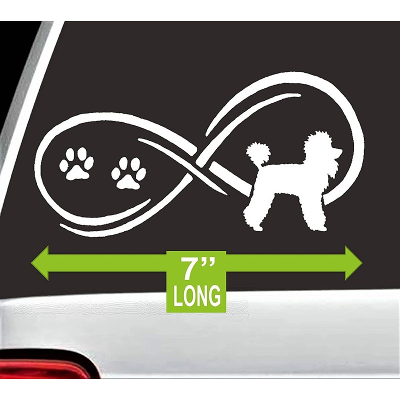 Poodle Infinity Decal Sticker for Car Window