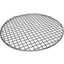 Stainless Steel, Washable and Usable, Reusable, Durable, Crimped Grate, BBQ, 9.8 inches (25 cm), Round