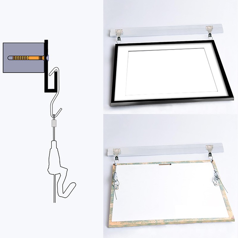 tunghey 5Pack Sturdy Picture Rail Hanging System, 66 lb (30