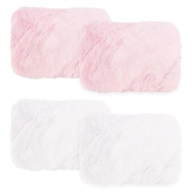 CHROMACRAFT 4 Pieces Dollhouse Rug, 1:12 Dollhouse Rug, Oval Plush Rug, Mini Floor Decoration, Dollhouse Accessories, Girls Toy Accessories