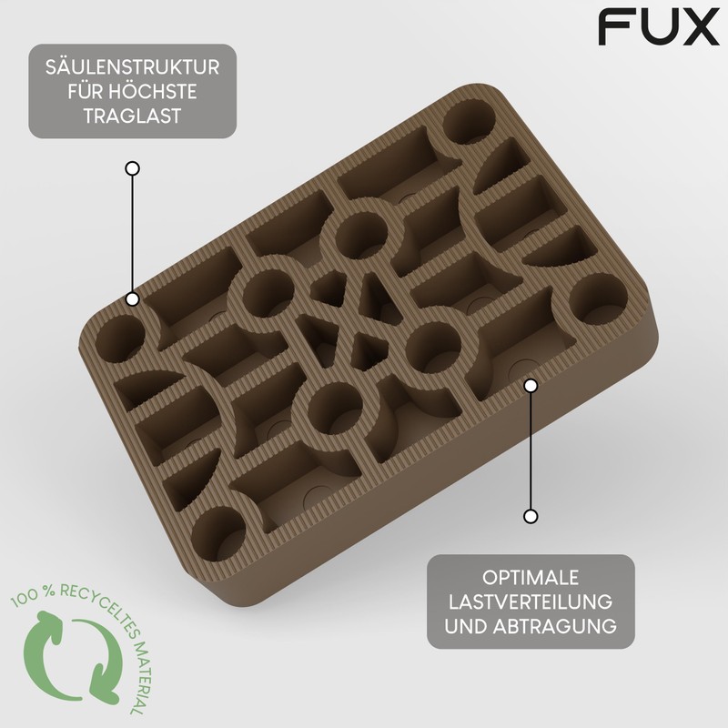 FUX Pack of 20 Plastic Spacers, 60 x 40 x