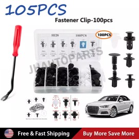 Unbranded For Jeep 100Pcs Car Bumper Hood Clips Retainer Rivet Fastener Fender Push Pin