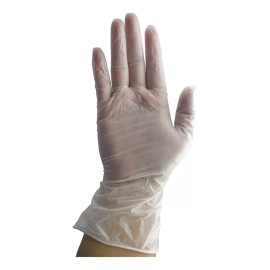 Kingsman Guantes De Vinil Manos Transparente Con Talco Caja 100 Pzs Talla Mediano