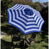 BELLRINO DECOR 9ft 8 Ribs Replacement Royal Blue/White Stripe STRONG