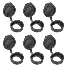 PATIKIL 19mm Door Lock Dust Cover, 6 Pack PE Plastic Waterproof Keys Panel Cam Lock Dust Cover Caps for 19mm Cam Lock, Black