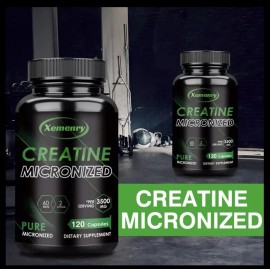 Optimum Nutrition/Xemenry Xemenry Micronized Creatine Capsules 3500mg/Serving 120ct/60 Days Exp. 10/2026