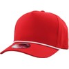 KBE-5-SNAP RED-WHT Classic 5 Panel Constructed Front Baseball Cap Adjustable